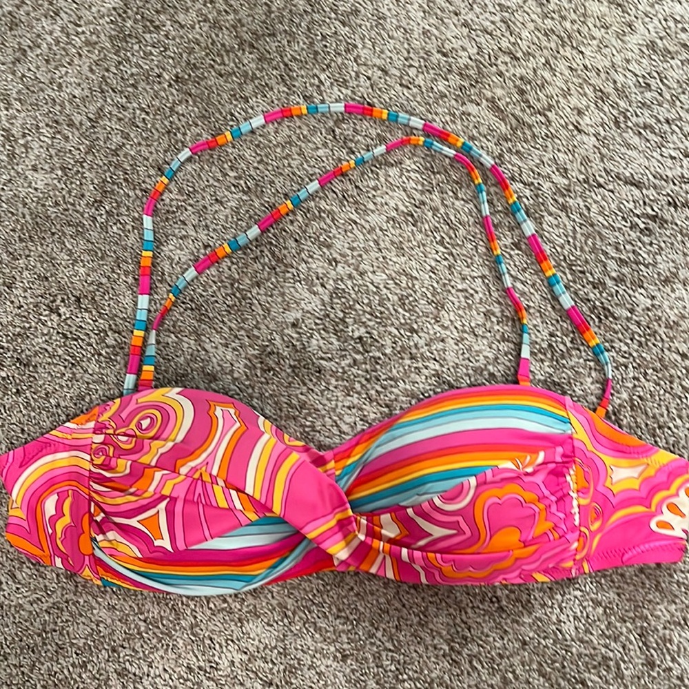 Preowned Trina Turk 25th Anniv. Morning Sunrise Bandeau Top. No stains or odors.